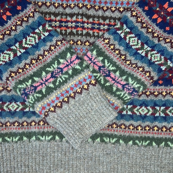 Men's Polo Ralph Lauren Nordic Fair Isle Crewneck Wool Blend Sweater Size Large - Picture 7 of 9